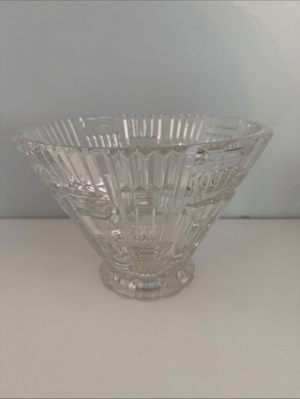 Vintage Waterford Marquis Faceted Crystal Accent Vase bowl gift